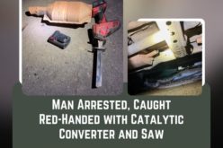 Catalytic converter thief caught in the act