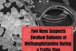 Driver and passenger in stolen vehicle swallow balloons of meth