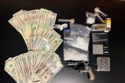 Man and woman with drugs in hotel room