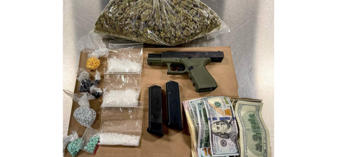 Salinas PD: Traffic stop leads to discovery of gun, weed, pills, cash