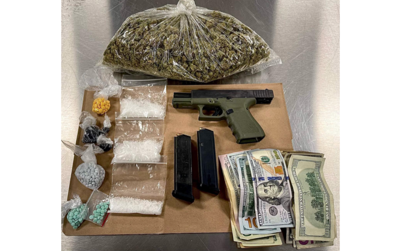Salinas PD: Traffic stop leads to discovery of gun, weed, pills, cash
