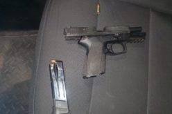 Pickup truck with stolen gun and meth inside