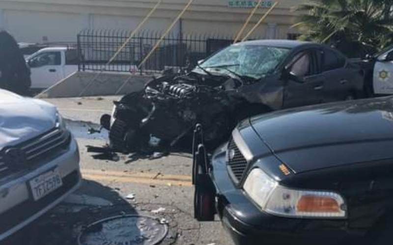 Stolen Car Chase – Multi-Vehicle Crash, Metro-Train Shutdown