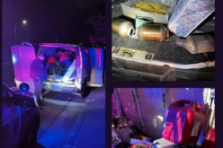 Thief carrying three catalytic converters in stolen van