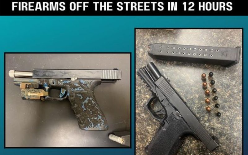 Two illegal firearms in Twelve hours