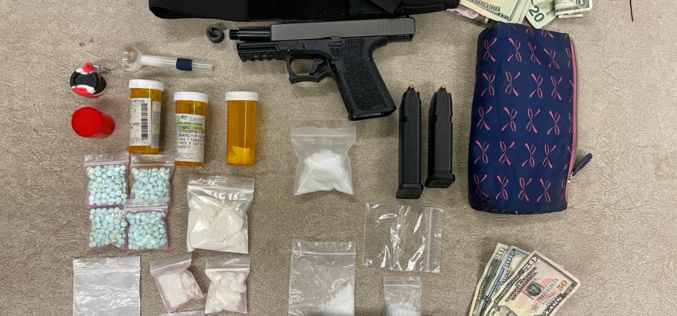 Traffic stop leads to two arrests for weapons and drug charges