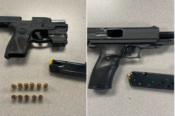 Two arrested, two guns seized