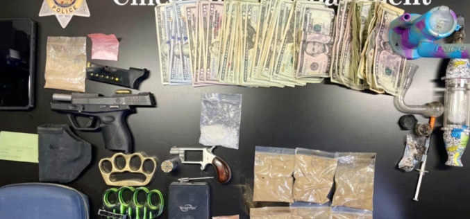 Chico PD: Two arrested during traffic stop after guns, drugs, and cash found in vehicle