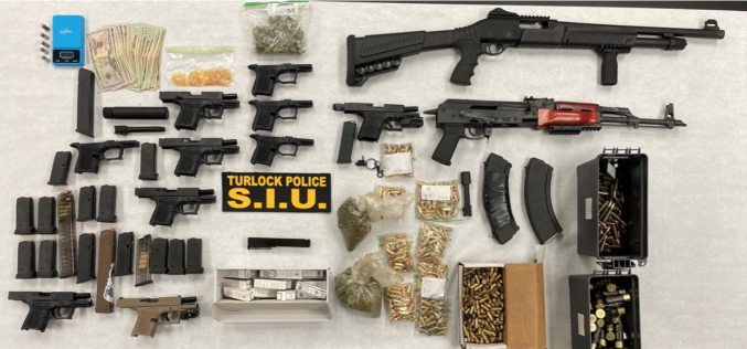Turlock man arrested, cache of firearms seized in connection to months-long firearm trafficking investigation