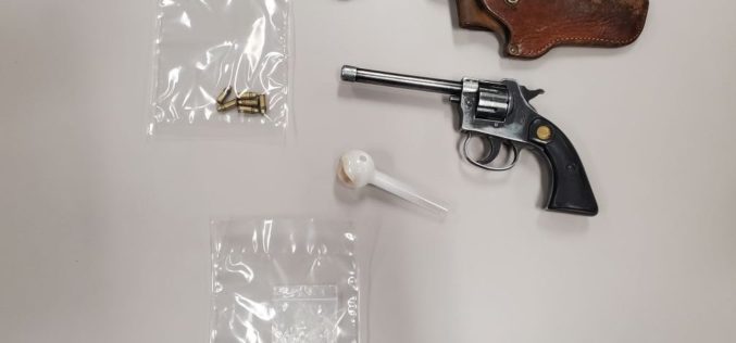 Expired registrationon truck with gun and meth