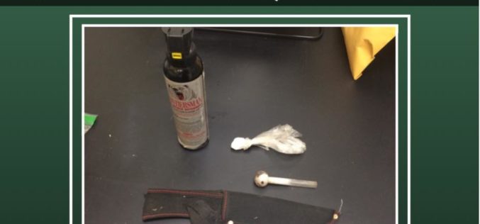 3 in the car, 1 gets arrested for drugs and dagger