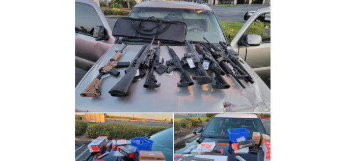 Guns and ammunition seized following police pursuit in Modesto