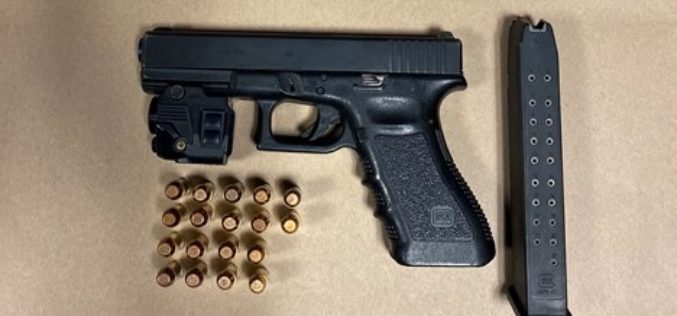 Traffic stop leads to arrest for illegal possession of a handgun