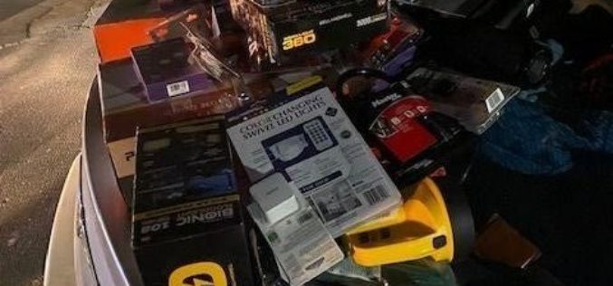 $1,800 in stolen merchandise recovered from thief