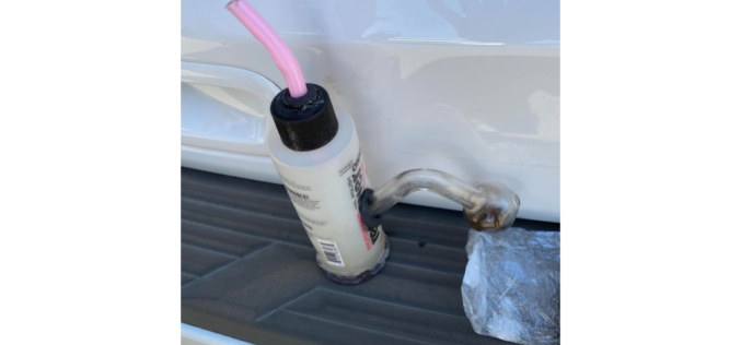 Pulling a motorhome with a chain reportedly leads to discovery of drugs, paraphernalia