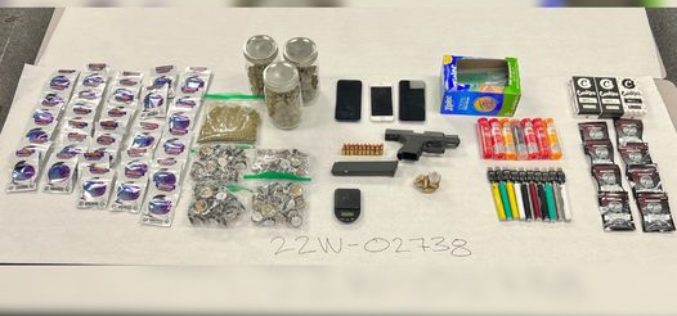 A Wanted Felon Arrested for Drug and Weapons Charges Arrested