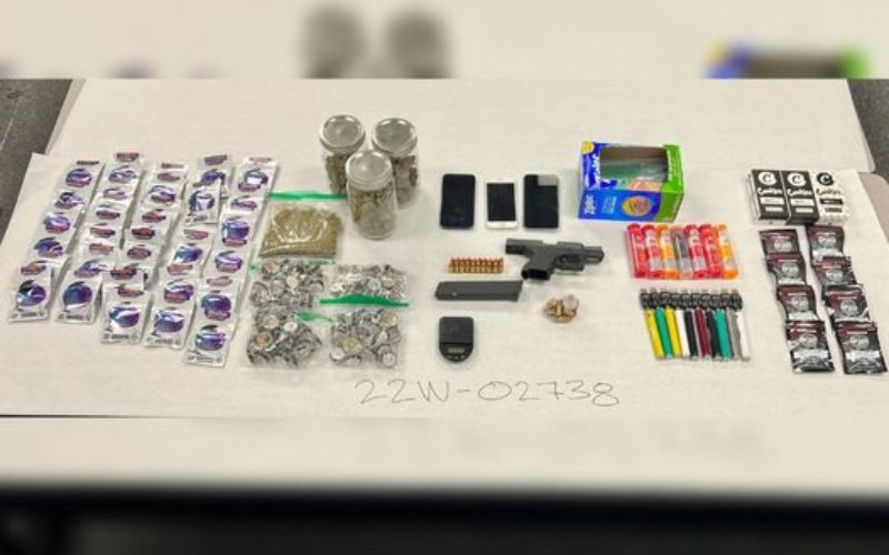 A Wanted Felon Arrested for Drug and Weapons Charges Arrested