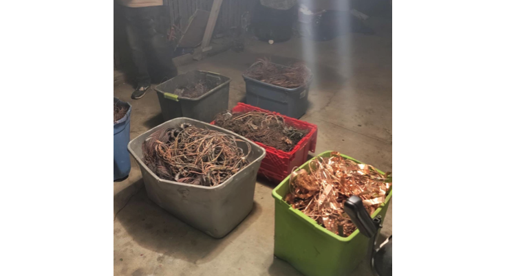 Two Arrested After Allegedly Being Seen Burning Stolen Copper Wire near ...