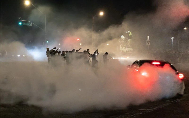 Car Club Sideshow Ends In 56 Arrests