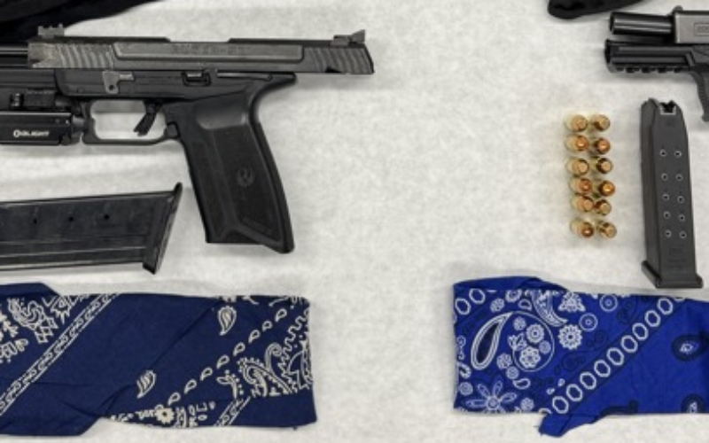 Red Bluff Police Arrest Two for Firearms and Narcotics Possession During Traffic Stop