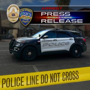 Press Release Image - Courtesy of Palm Springs Police Department