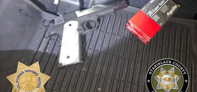 Stanislaus County Sheriff’s Office and CHP Arrest DUI Suspect in Possession of Concealed Firearm