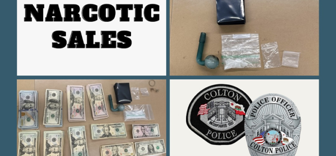 Colton Police Arrest Suspect for Drug Possession and Sales