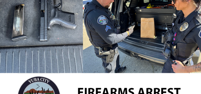 Stolen Firearm Located, Yuba City Man Arrested