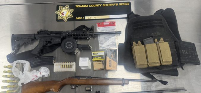 Deputies Seize Firearms and Body Armor from Convicted Felon in Rancho Tehama