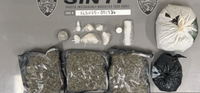 Two Arrested After Shasta County Sergeant Reportedly Finds Meth, Cannabis During Traffic Stop