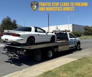 suspect vehicle on tow truck - courtesy of Vallejo PD