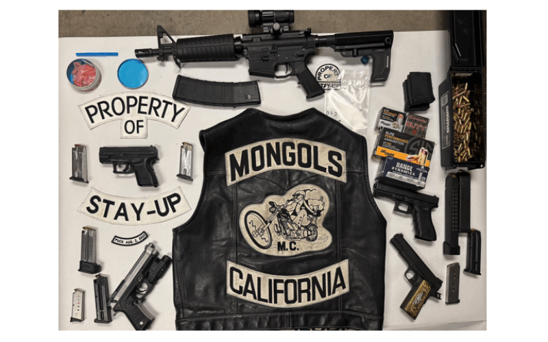 Redding Police: Outlaw Motorcycle Gang Member Arrested for Weapons and Narcotics Violations