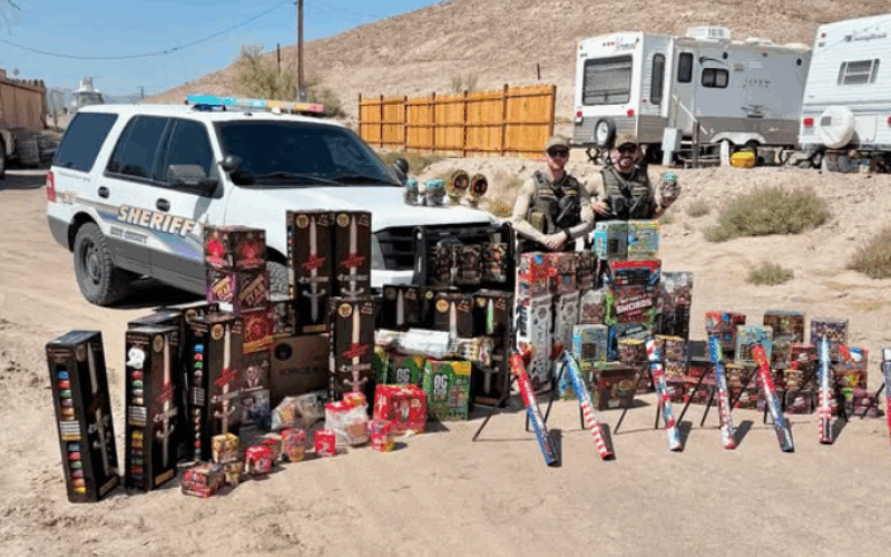 Inyo County Deputies Seize Over 870 Pounds of Illegal Fireworks in Joint Operation with BLM