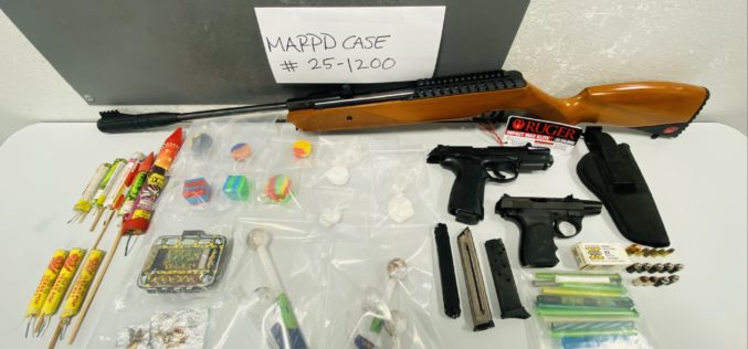 Two Big Sur Men Arrested in Marina with Drugs, Loaded Firearm, and Illegal Fireworks