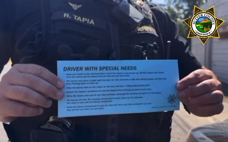 Sutter County Sheriff’s Office Launches Blue Envelope Program to Support Inclusive Communication
