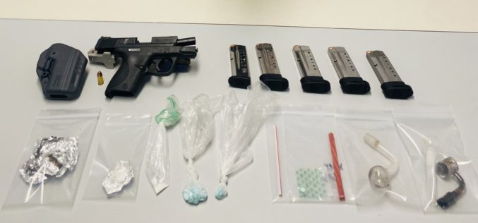 Marina Traffic Stop Leads to Methamphetamine and Firearm Arrests