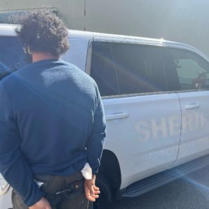 Suspect Psyryl Santos under arrest - Courtesy of Solano County Sheriff's Office