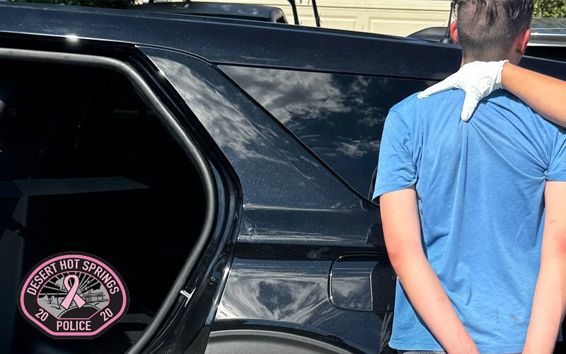 Suspect Arrested in Desert Hot Springs After Business Vandalism, Robbery, and Exposure Incident