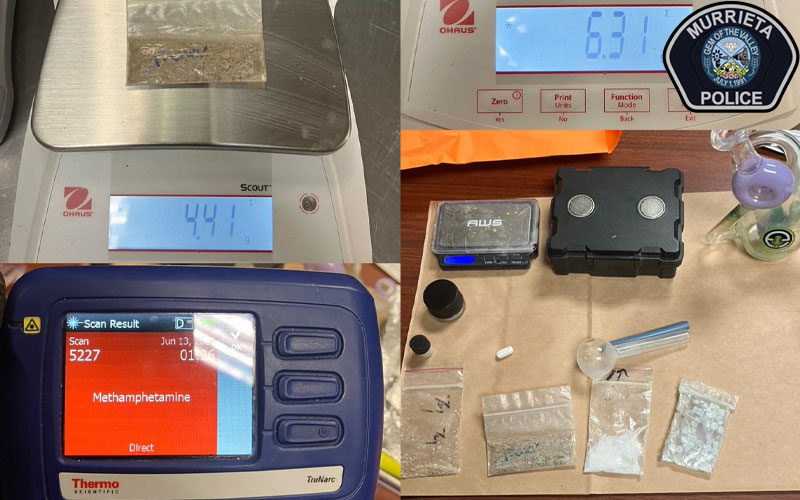 Repeat Offender with Felony Warrant Arrested in Murrieta; Large Amount of Drugs Seized