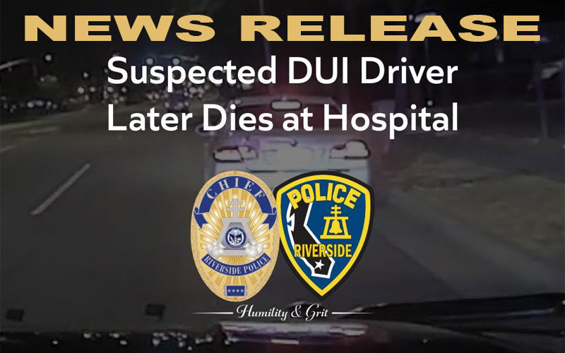 Riverside Man Dies After Traffic Stop and Apparent Drug Overdose