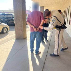 Suspect Under Arrest - Courtesy of El Centro CHP