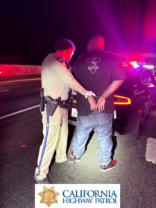 Suspect Under Arrest - Courtesy of Santa Cruz CHP