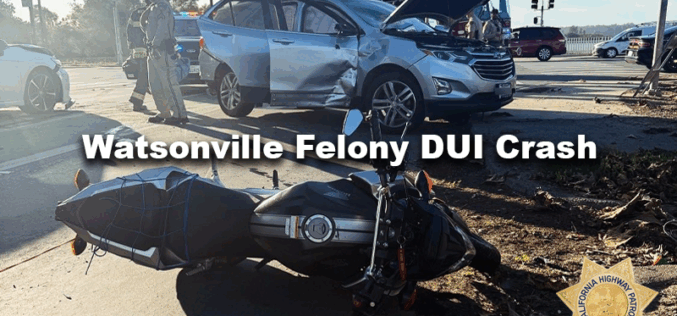 Watsonville Man Arrested for Felony DUI Following Major Injury Crash