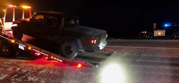 Spike Strip Halts Stolen Jeep Gladiator Pursuit; Driver in Custody