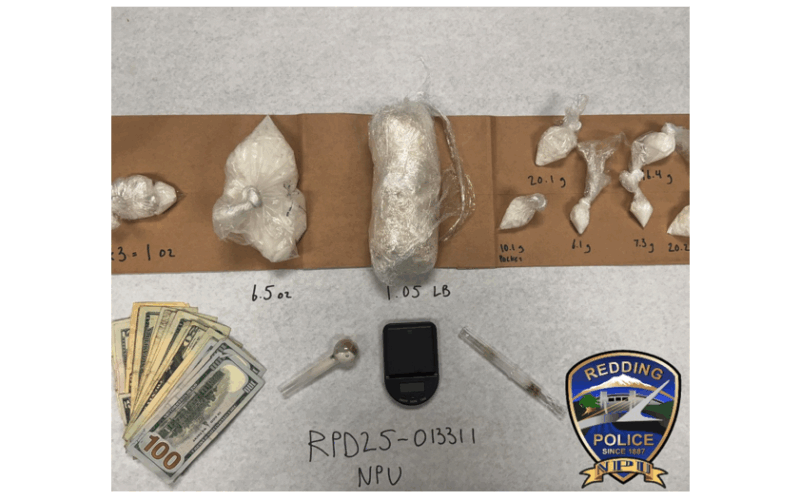 Redding Man Arrested for Alleged Possession of 1.7 Pounds of Meth