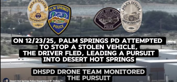 Joint Agency Pursuit Leads to Arrest and Seizure of Firearms in Desert Hot Springs