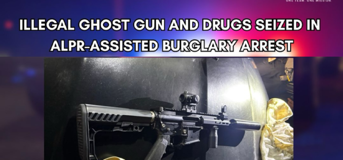 Burglary Suspect Arrested Following Vehicle Pursuit and Recovery of Ghost Gun