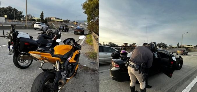 CHP Pursuit on I-80 Ends with Arrest of Unlicensed Motorcyclist with Prior Evasion History