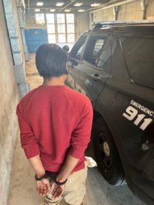 suspect under arrest - courtesy of carmel police department