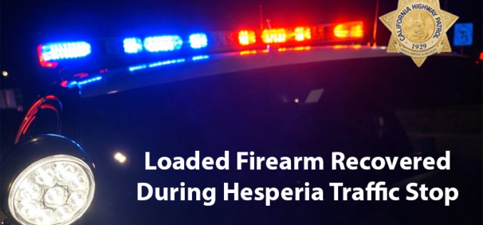 Loaded Firearm Recovered During Hesperia Traffic Stop